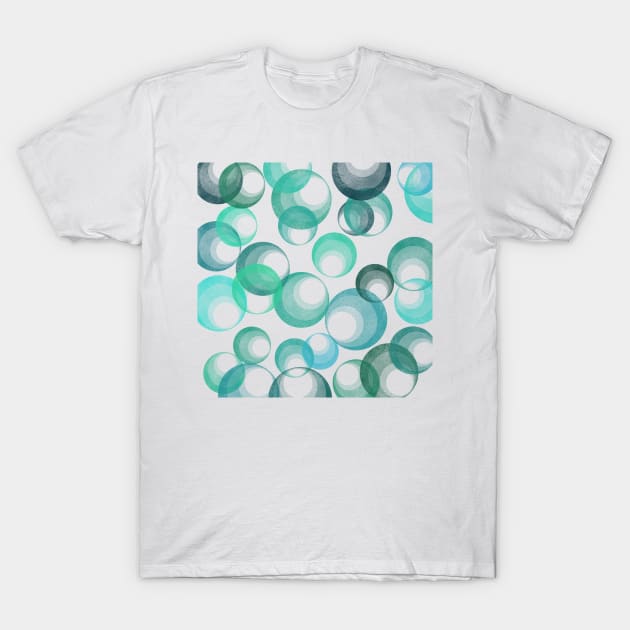 Soap Bubbles | Blue Underwater Bubbles T-Shirt by gronly